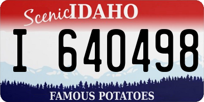 ID license plate I640498