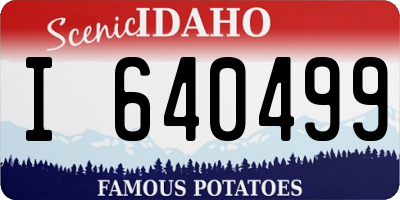 ID license plate I640499