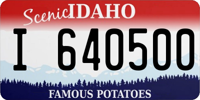 ID license plate I640500