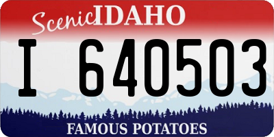 ID license plate I640503