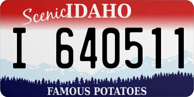 ID license plate I640511