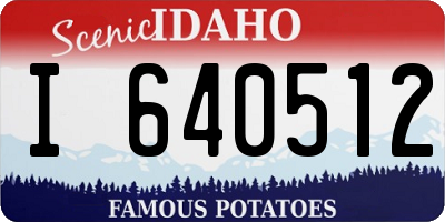 ID license plate I640512