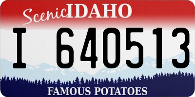 ID license plate I640513