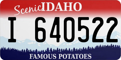 ID license plate I640522