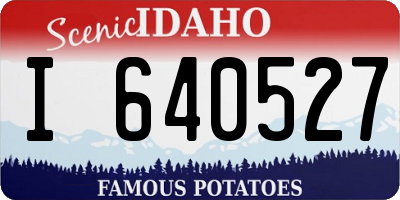 ID license plate I640527