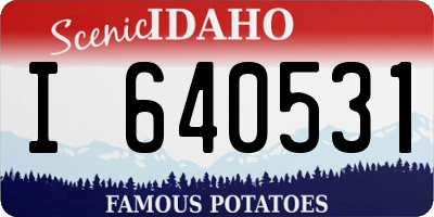 ID license plate I640531