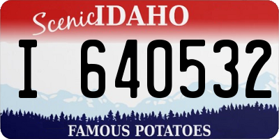 ID license plate I640532