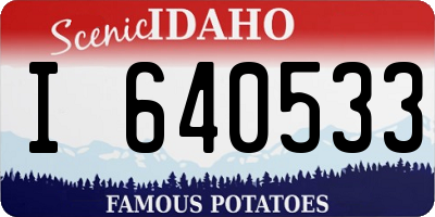ID license plate I640533