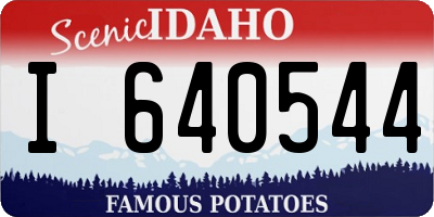 ID license plate I640544