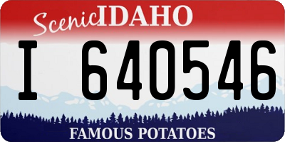 ID license plate I640546
