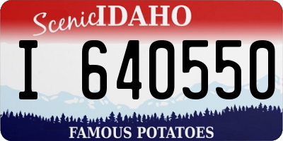 ID license plate I640550