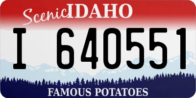 ID license plate I640551