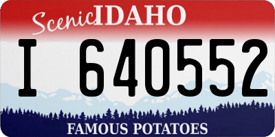 ID license plate I640552