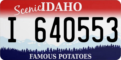 ID license plate I640553