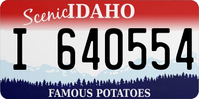 ID license plate I640554
