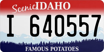 ID license plate I640557