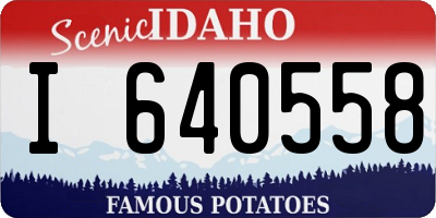 ID license plate I640558
