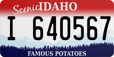 ID license plate I640567