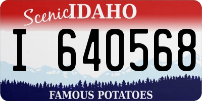 ID license plate I640568