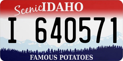 ID license plate I640571