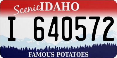 ID license plate I640572
