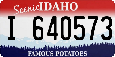 ID license plate I640573