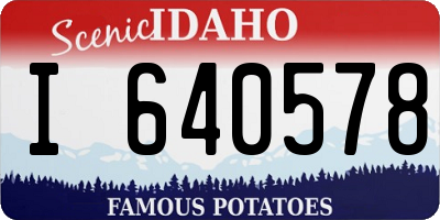 ID license plate I640578