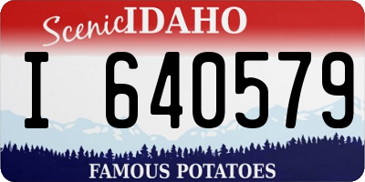 ID license plate I640579