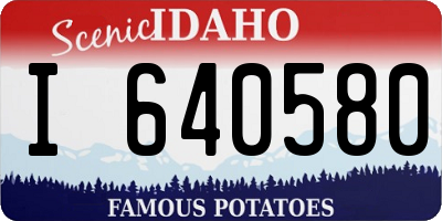 ID license plate I640580