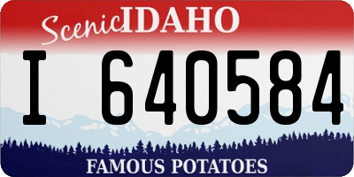 ID license plate I640584