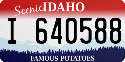 ID license plate I640588