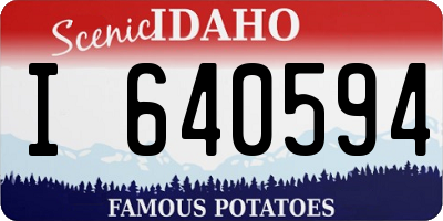ID license plate I640594