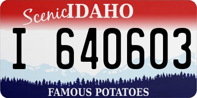 ID license plate I640603