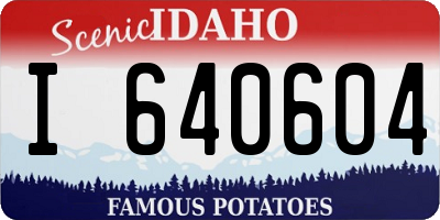ID license plate I640604