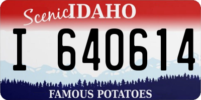 ID license plate I640614