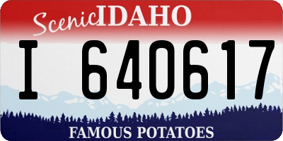 ID license plate I640617