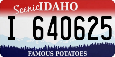ID license plate I640625