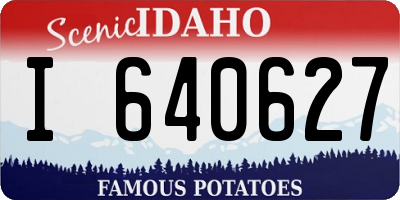 ID license plate I640627