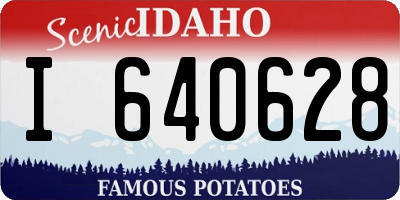 ID license plate I640628