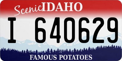ID license plate I640629