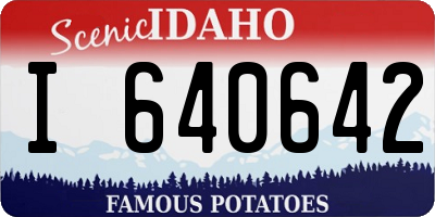 ID license plate I640642