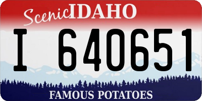 ID license plate I640651