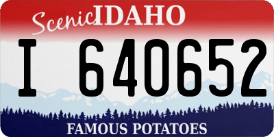 ID license plate I640652