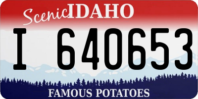 ID license plate I640653