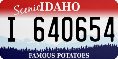ID license plate I640654
