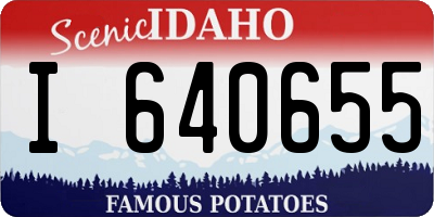 ID license plate I640655