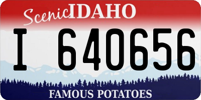ID license plate I640656