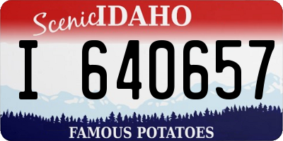 ID license plate I640657