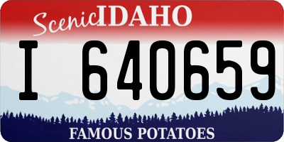 ID license plate I640659