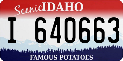 ID license plate I640663
